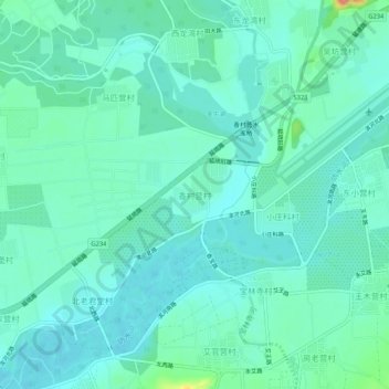 香村营村地形图、海拔、地势