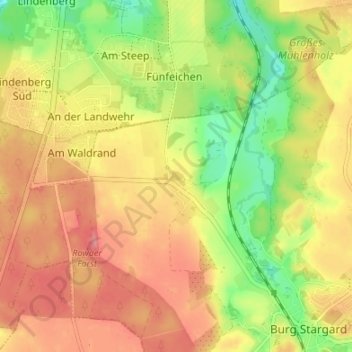 Bargensdorf地形图、海拔、地势