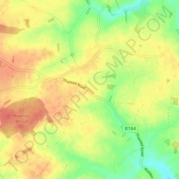 Howlett End地形图、海拔、地势