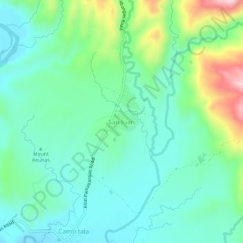 San Juan地形图、海拔、地势