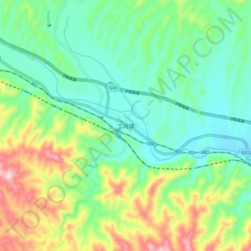 丁河镇地形图、海拔、地势