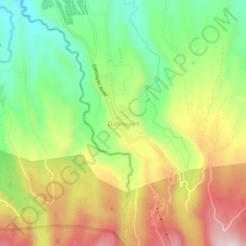 Dahilayan地形图、海拔、地势