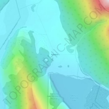 Paradise地形图、海拔、地势