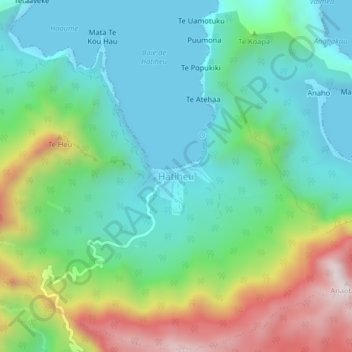 Hatiheu地形图、海拔、地势