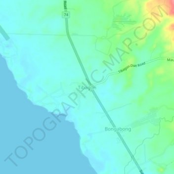 Tibagon地形图、海拔、地势