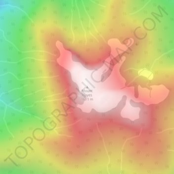 Mount Hayes地形图、海拔、地势