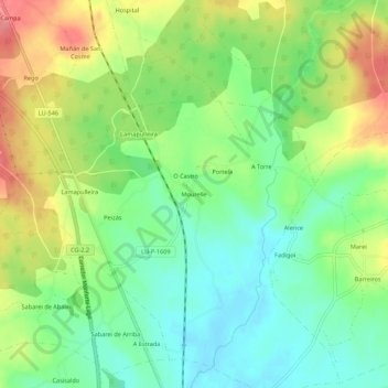 Mourelle地形图、海拔、地势