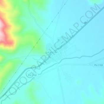 Laraqueri地形图、海拔、地势