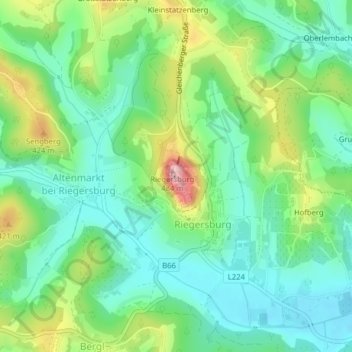 Vogel-Kirsche地形图、海拔、地势
