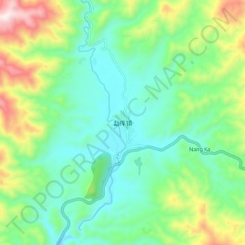 勐库镇地形图、海拔、地势