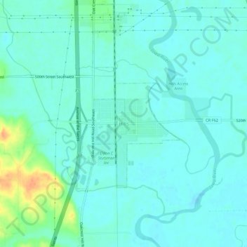 Hills地形图、海拔、地势