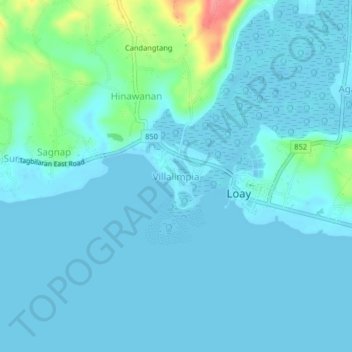 Villalimpia地形图、海拔、地势