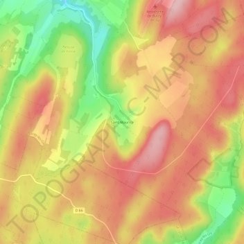 Saint-Maurice地形图、海拔、地势