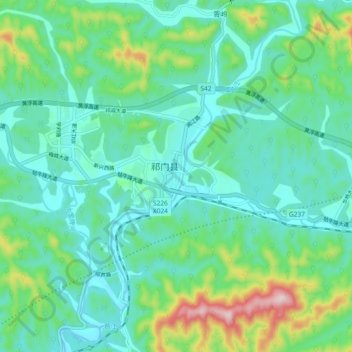 祁山镇地形图、海拔、地势