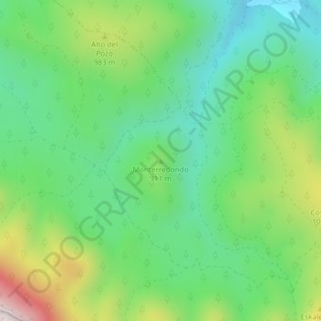 Monterredondo地形图、海拔、地势