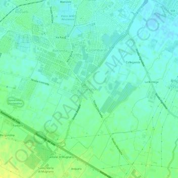 Vaciglio地形图、海拔、地势