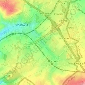 Broek地形图、海拔、地势