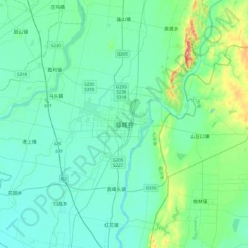 郯城县地形图、海拔、地势