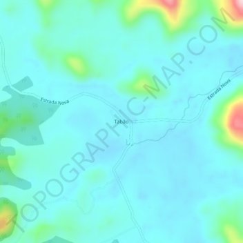 Tabão地形图、海拔、地势