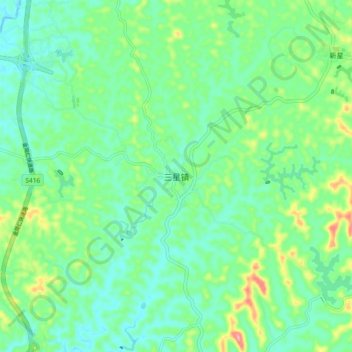 三星镇地形图、海拔、地势