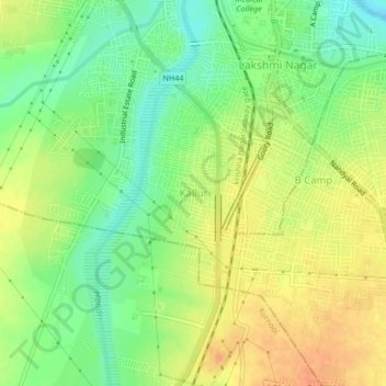 Kallur地形图、海拔、地势