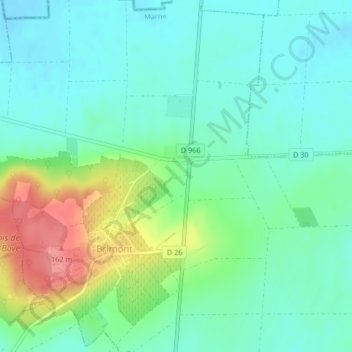 Landau地形图、海拔、地势