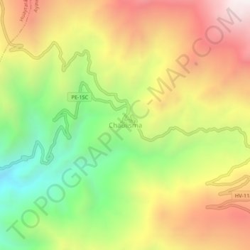 Chaulisma地形图、海拔、地势
