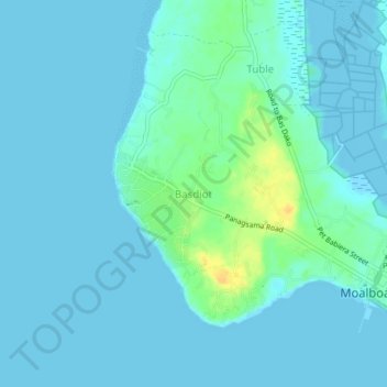 Basdiot地形图、海拔、地势