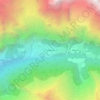 Langtang地形图、海拔、地势