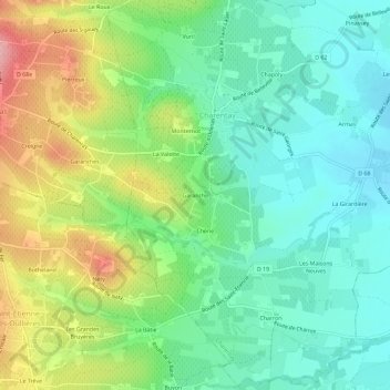 Garanche地形图、海拔、地势