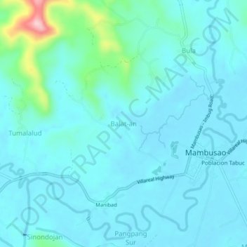 Balat-an地形图、海拔、地势