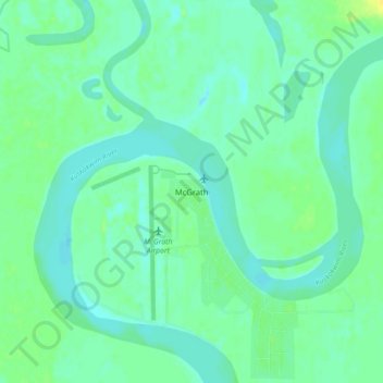 McGrath地形图、海拔、地势