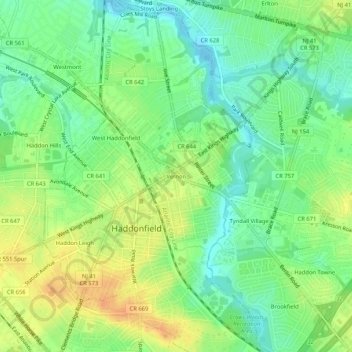 Vernon地形图、海拔、地势