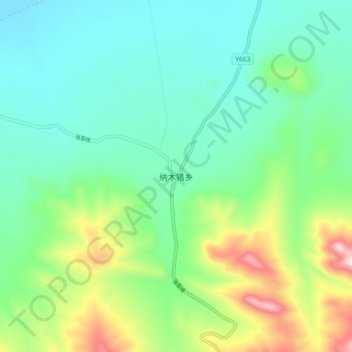 纳木错乡地形图、海拔、地势