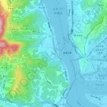 頂寮地形图、海拔、地势