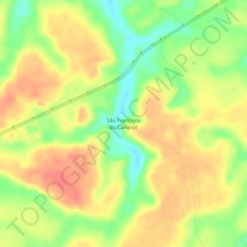 São Francisco do Canindé地形图、海拔、地势