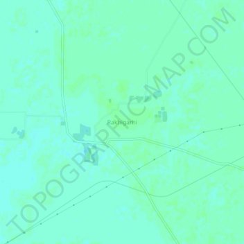 Rakhigarhi地形图、海拔、地势