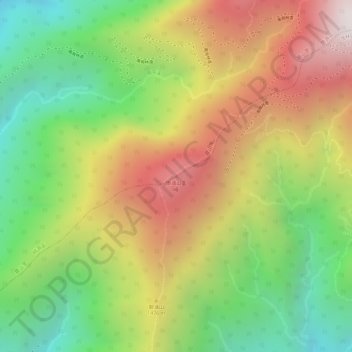 御油山主峰地形图、海拔、地势