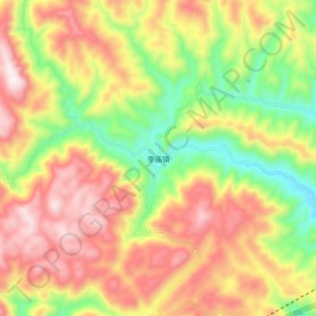 李庙镇地形图、海拔、地势