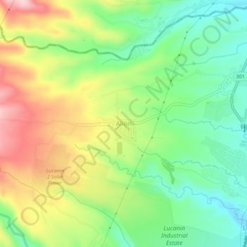 Alion地形图、海拔、地势