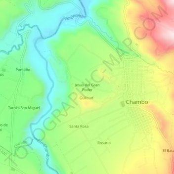 Jesus del Gran Poder地形图、海拔、地势