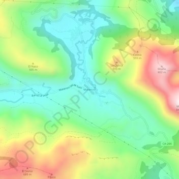 Matienzo地形图、海拔、地势