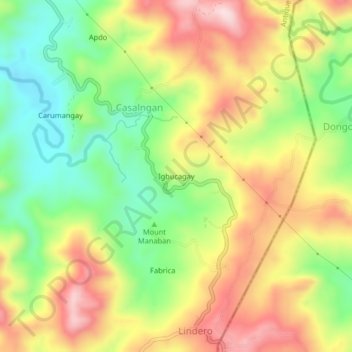 Igbucagay地形图、海拔、地势