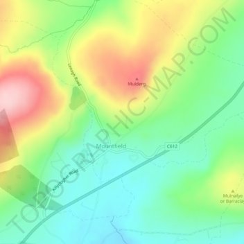 Mountfield地形图、海拔、地势