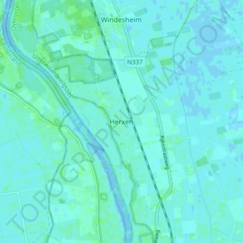 Herxen地形图、海拔、地势
