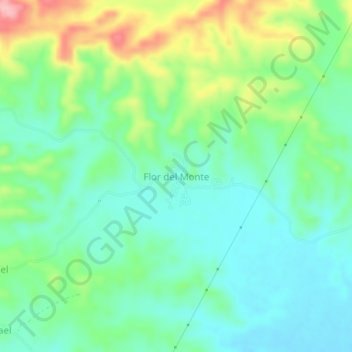 Flor del Monte地形图、海拔、地势