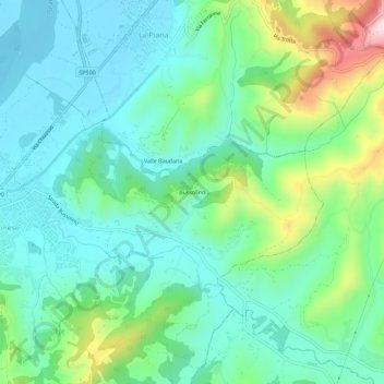 Bussolino地形图、海拔、地势