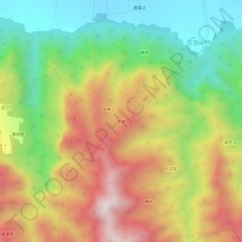 东坡地形图、海拔、地势