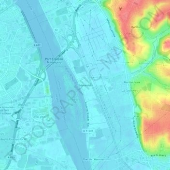 Marandet地形图、海拔、地势