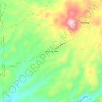 La Candelaria地形图、海拔、地势
